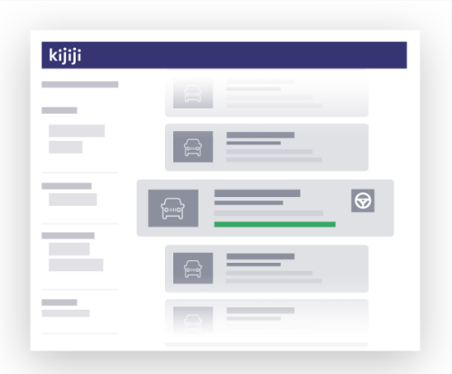 Le slogan d'un concessionnaire tel qu'il s'affiche sur la page des résultats de recherche