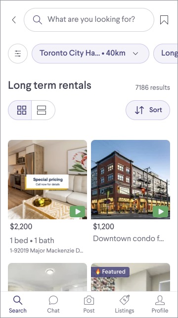 How to view listings with videos